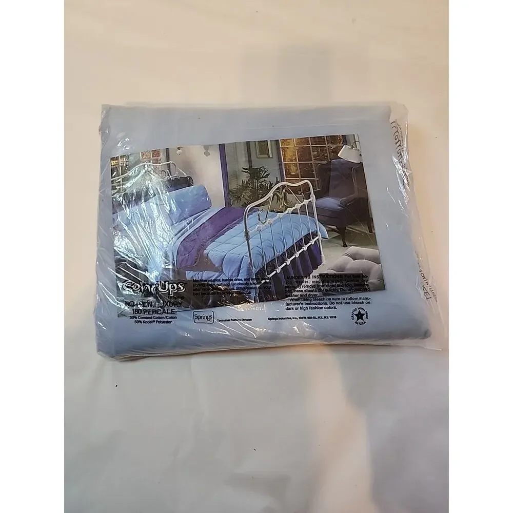 Springs Color Ups KING FITTED Sheet No Iron 180 Percale NEW
